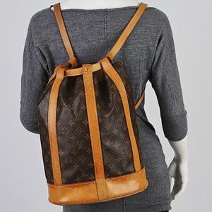 💎✨BEAUTIFUL✨💎Authentic Louis Vuitton Monogram Randonnee PM Laundry Bag Brown
